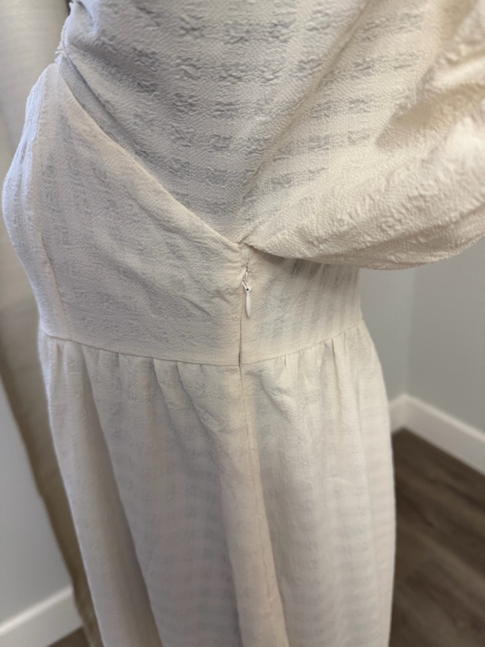 All Row Ivory Square-Neck Puff Sleeve Maxi Dress - Picture 5 of 9